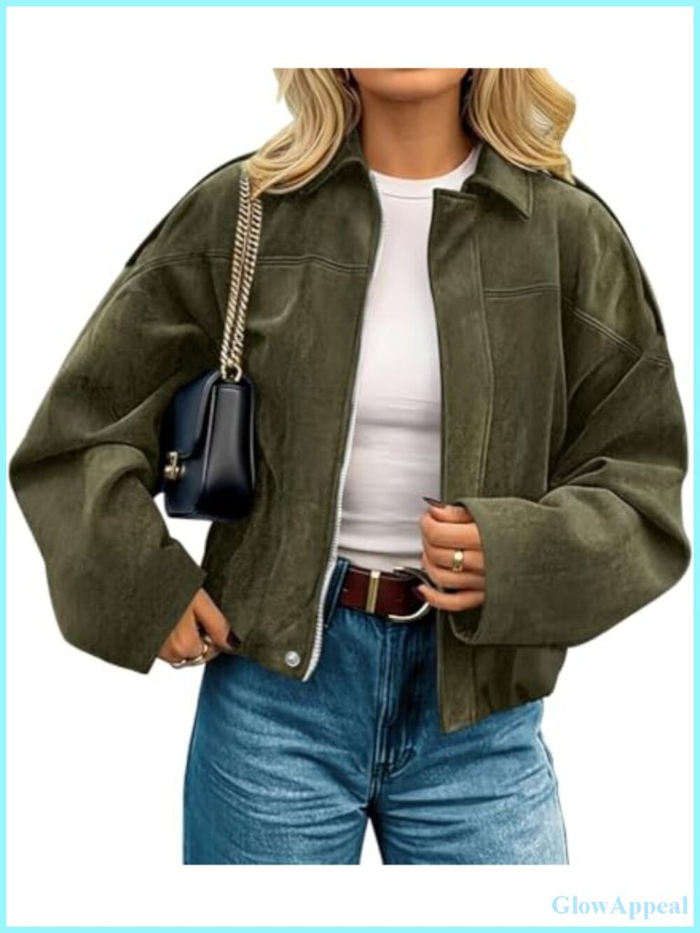 Faux Suede Cropped Open Front Jacket Women Casual Fall Coat